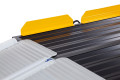 Portable platform raised edges