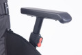Adjustable armrests on the wheelchair 