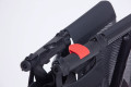 Click and safe rollator click shut when stored