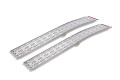 Pair of motorbike loading ramps on white background