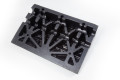 Underneath of black rubber kerb ramp 