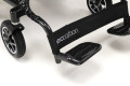 Foot rests on the carbon power chair