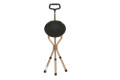 Folding walking stick with seat