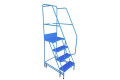 Mobile safety steps with punched steel treads 