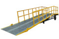 Yard ramp with dual handrails