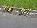 rubber kerb ramps on pavement 