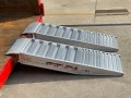 Side view of our Pair of aluminium container ramps