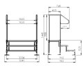 Dimensions of 3 step kit with handrails 