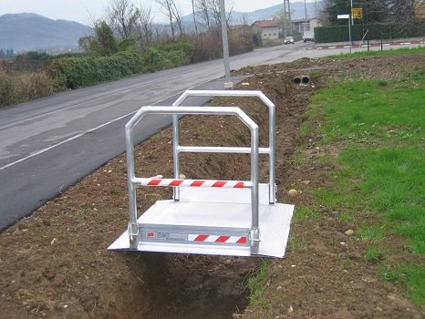 Pedestrian walkway over hazardous area 