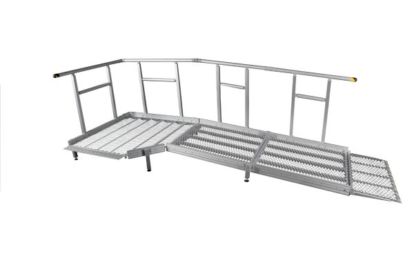 Technical drawing of modular wheelchair ramp 