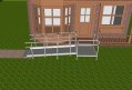 3m modular ramp kit outside a home with turning platform