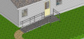 Side view of modular ramp 
