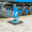 Outrigger crane pad in use