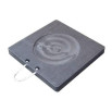 Crane stabiliser pad with handle