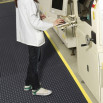 Anti-fatigue matting in place