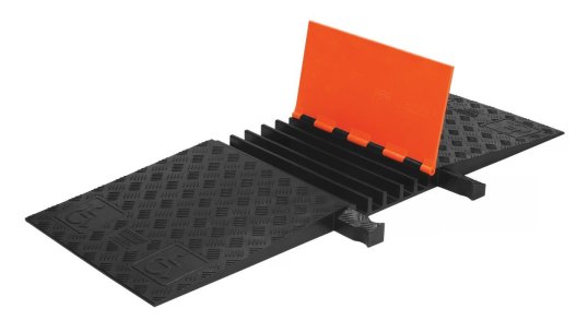 Checkers Guard Dog - 5 channel Wheelchair Cable Protector Orange/Black