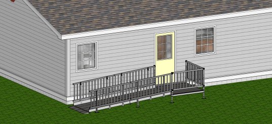 Technical drawing of modular ramp 