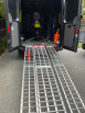 Motorbike loaded into transit van 