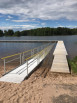 Modular ramp system going in to lake 