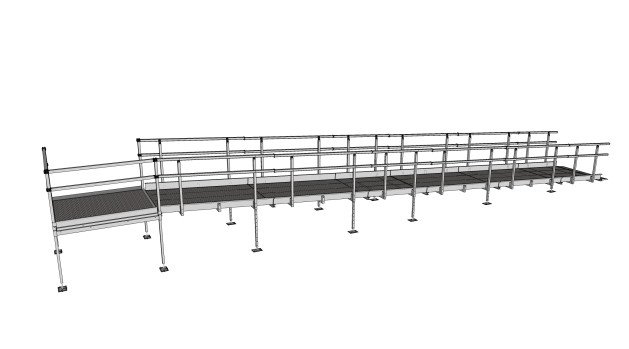 Technical drawing of modular ramp 
