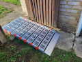 ramp being used to overcome difficult steps in the garden