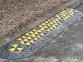 Kerb ramp kit in place