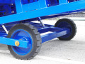 Wheels underneath yard ramp 