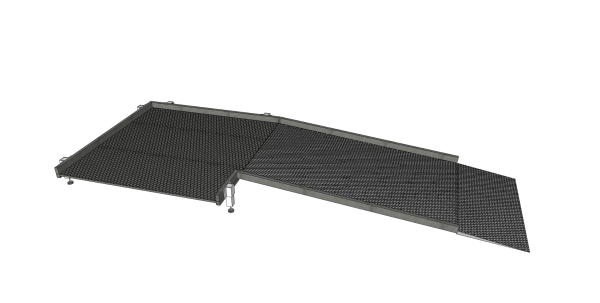 Technical drawing of modular ramp without handrails