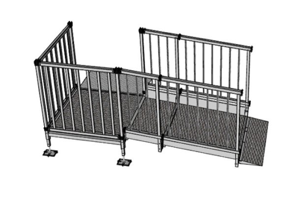 1.5 modular kit with balustrade handrails