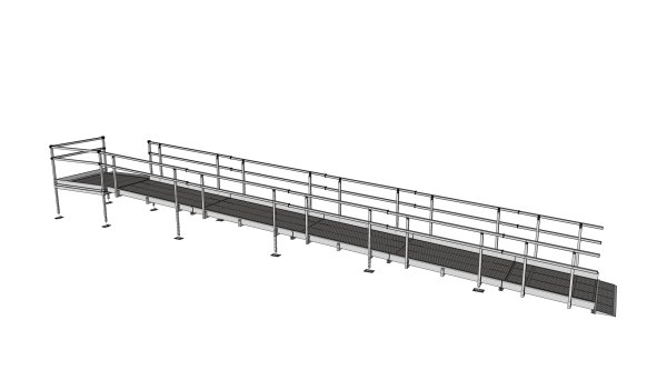 9200mm modular wheelchair ramp fully assembled 