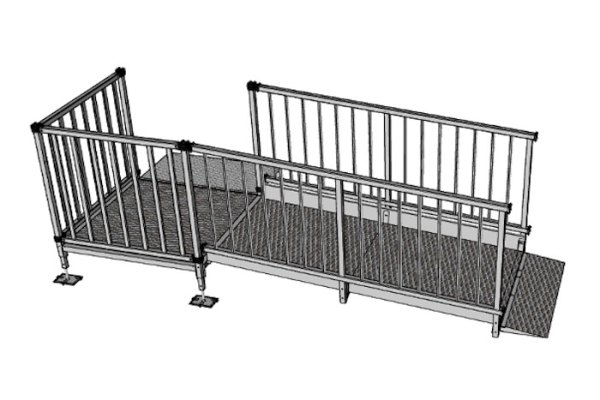 2m modular kit with balustrade handrails