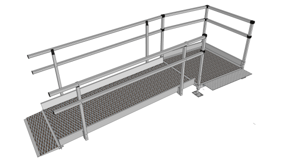 1500mm wide 2310mm long modular ramp 