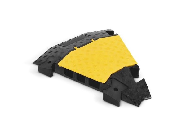 Adam Hall 3 C cable protector  45° curve with connector 