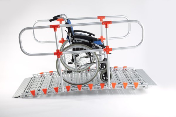 RollAble Handrails on wheelchair ramp