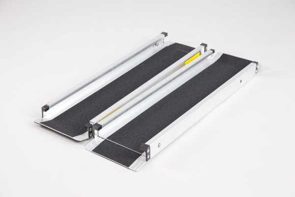 Pair of telescopic wheelchair ramps 
