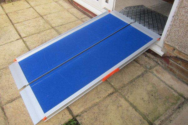 Premium wheelchair ramp and threshold ramp on threshold 