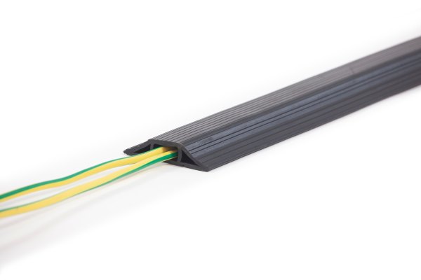 3 Channel Cable Protector in Black