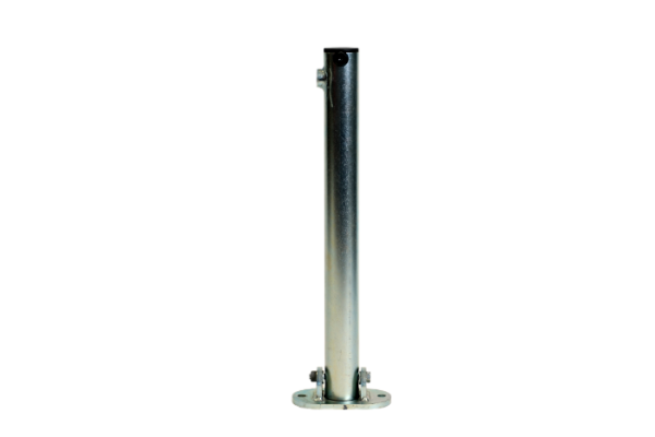 Silver folding parking bollard 