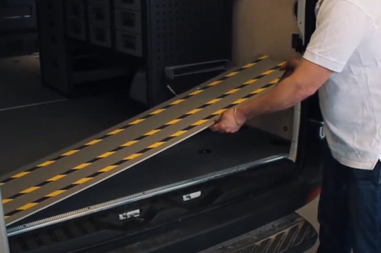 Mounting plate for van 
