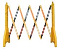 Black and yellow expandable barrier 