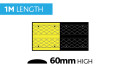 1M Heavy Duty Speed Bump Middle with Steel Plate (1000mm x 450mm x 60mm)