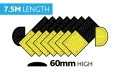 7.5M Heavy Duty Speed Bump Middle with Steel Plate (7500mm x 450mm x 60mm)