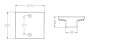 line drawing of the modular hose protector 100mm bridge section on a white background
