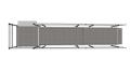 Modular Kit with Platform and Double Height Handrails (1500mm x 5700mm long)