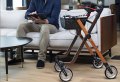 Indoor rollator with bag 