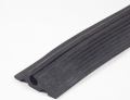 Cable Protector with Yellow Safety Stripes or Black (2000kg Capacity, Channel Size 20mm Diameter)