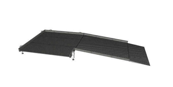 Technical drawing of modular wheelchair ramp 
