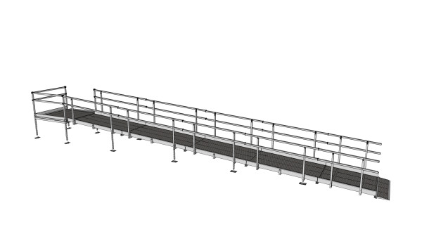 9200mm modular wheelchair ramp fully assembled 