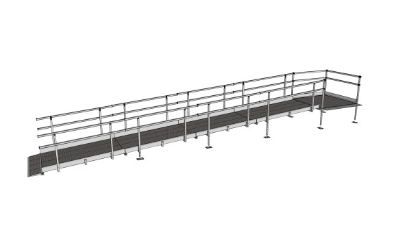 Modular ramp kit with connection plate 