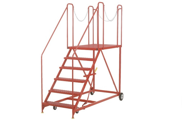 Steel step ladder for docking bays